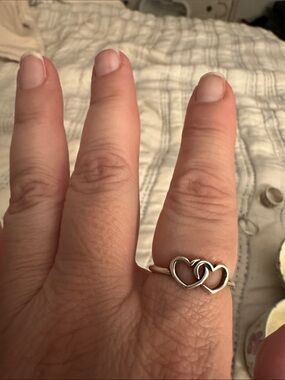 James Avery Interlocking Heart Sterling Silver Ring - Silver